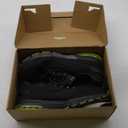 SPIEZ Composite Toe Shoes for Men Women, Lightweight Breathable Non Steel Toe Safety Shoes, Puncture Proof Slip Resistant Work Sneakers Black Blue/Black Yellow US5-12