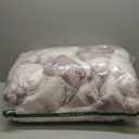 Wonderful 3 Pieces Fluffy Faux Rabbit Fur Bubble Comforter Set King Size, Tie-Dyeing Pink Purple Plush Fuzzy Bedding Set, Warm Soft Bubble Comforter Bedding Set for Winter