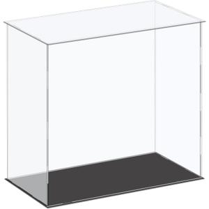 MECCANIXITY Acrylic Display Case Plastic Box Cube Storage Box Clear Small Assemble Dustproof Showcase 16.1x8.3x16 Inch for Collectibles Items