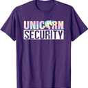 Halloween Mom Dad Daughter Adult Costume Unicorn Security T-Shirt
