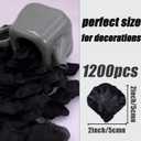 2 x CO-RODE 1200pcs Black Rose Petals,Artificial Flowers for Wedding,Parties,Romantic Night Atmosphere,Valentine's Day,Anniversaries