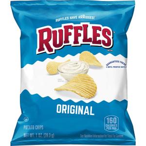 Ruffles Original Potato Chips, 1 Ounce (Pack of 40) (EXP 07/14/26)
