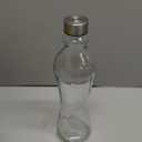 JoyJolt Glass Water Bottles  2pc Set, 32 oz/1 Liter, Clear Glass with Stainless Steel Lids, Leakproof, Ideal for Juicing or Iced Tea