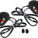 Front Gloss Black Bullet Smoked Turn Signals For Harley 2004-2013 Sportster XL