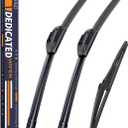 Replacement for Hyundai Santa Fe 2013-2018/Hyundai Santa Fe XL 2013-2019/Santa Fe Sport 2013-2018 Silent Wipers -FAPIUO Front and Rear Windshield Wipers 26"+14"+13" Full Blade Set (3 Pack) U/J HOOK