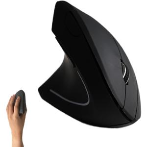 Urby Left Handed Mouse, Vertical Left Handed Ergonomic Wireless Mouse, Ideal for Lefty Users, Gaming & Office Use, Compatible with Windows/macOS/iPadOS. Black