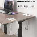 Furniture Drawer Outlet, Recessed Power Strip with (3) PD 20W USB Ports Fast Charging & (3) 15 Amp AC Outlets, (14 AWG) 5 FT White Spring Cord