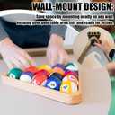 Pool Rack Wall Mount, Pool Triangle Holder for Pool Chalk and Triangle Rack, Billiard Table Pool Rack Chalk Holder Accessory (No chalk included)
