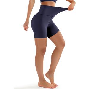 Laite Hebe Biker Shorts Women High Waisted Tummy Control- 5"/8"/Capri, Ultra-Comfort for Workouts, Yoga & Daily Wear (M)