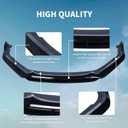 Archaic Front Bumper Lip Compatible with Honda Accord Sedan SE/EX-L/LX/Touring 2018-2022, 4pcs Double-Layer Front Bumper Lip Splitter Under Chin Spoiler Body Kit Lower Sport Spoiler