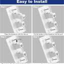 VCE Ethernet Wall Plate (UL-Listed), 2-Port CAT6 Wall Plate and Jack, RJ45 Keystone Wall Outlet with Single Gang Low Voltage Mounting Bracket, White 2-Pack