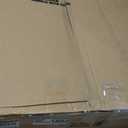 EASYSOUL Modern Glass Coffee Table, 32.68" D x 22.44" W x 15.75" H, Abstract Round Tea Tables for Living Room Home Office Industrial Cocktail Tables (Walnut-Clear Glass, 32.68")