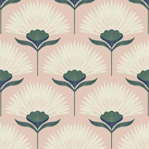 CiCiwind 17.3"×393.7" Wallpaper Peel and Stick Pink Boho Wall Paper Floral Removable Self Adhesive Wallpaper for Bathroom Bedroom Laundry Room Papel Tapiz para Pared Wall Covering