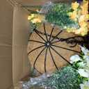 2 Set Artificial Outdoor Flowers with Hanging Baskets,24 Pcs UV Resistant Faux Petunias Flowers with Hanging Planter for Front Door Porch Spring Outside Decor (2, White,Yellow,Purple,RedViolet)