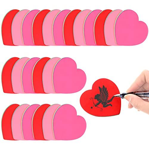BBTO 720 Sheets Valentine's Day Heart Shaped Sticky Memo Notes Funny Self Stick 3 x 3 Inch Colorful Cute Note Pads Easy to Post DIY Cutouts Decorations for Galentines Office Home(Elegant Colors)