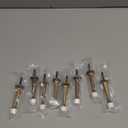 HOMOTEK 8 Pack Heavy Duty Solid Rigid Door Stop with Soft Rubber Tip, Zinc Die Cast Door Stopper Protect Wall & Door,Brass Bronze