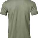 Men's Short Sleeve UPF 50+ T-Shirt Quick Dry Workout Athletic Running Top Tee Performance Shirts (Green, M)