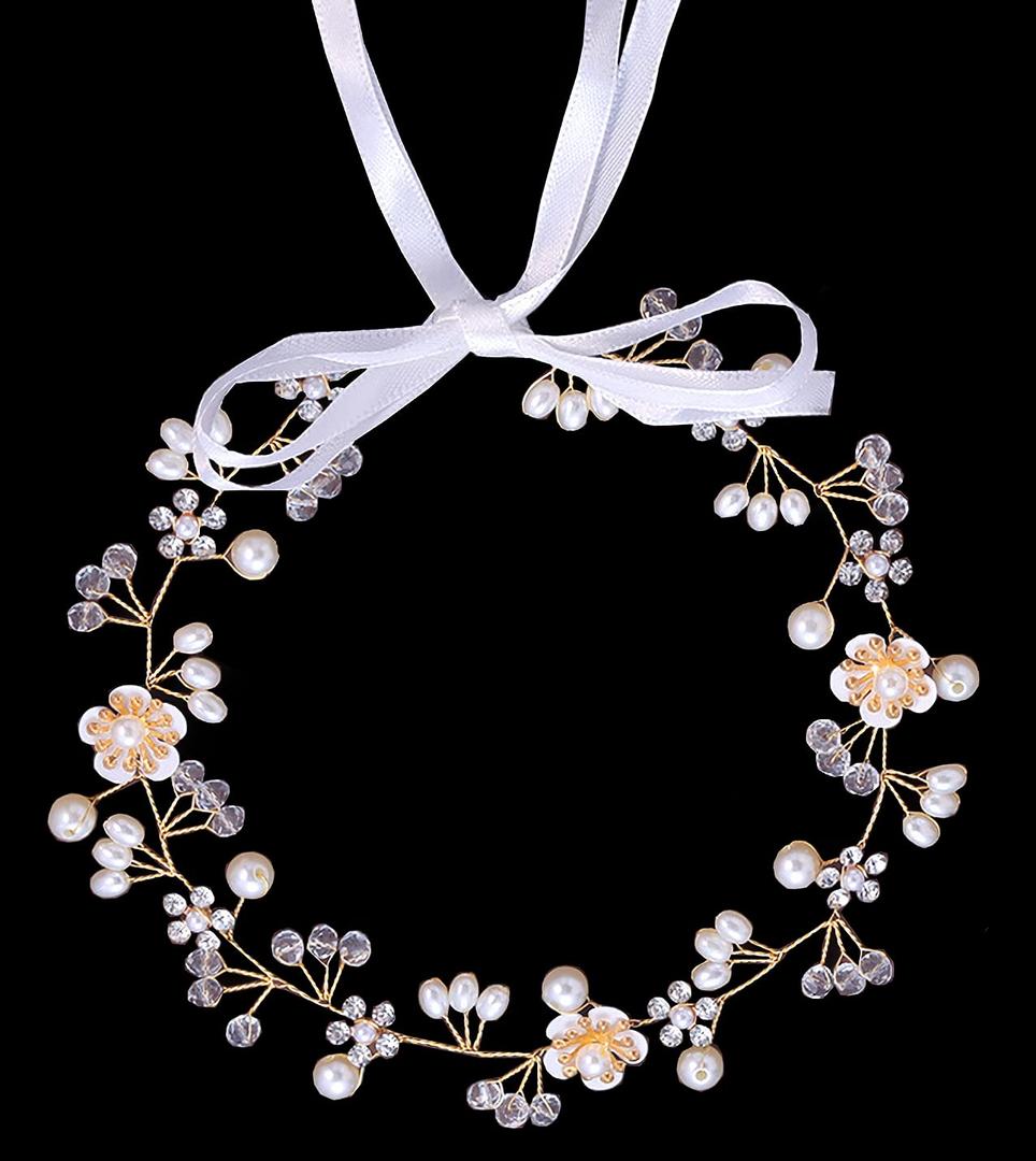 Flower Girl Headpiece Hair Accessories for Wedding, First Communion (F1)