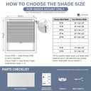 AOSKY No Drill Cordless Blackout Cellular Shades, 62" W x 48" H, White