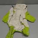 BRKURLEG Dog Raincoat With Legs, Waterproof Clothes, Pet Rainproof Jacket With Leash Hole, Reflective Poncho for Small Dogs Boy Girl, Green XXL (XXL(Back Length15.3"))