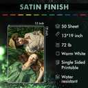 A-SUB Satin Photo Paper, Waterproof, 13x19 Inch