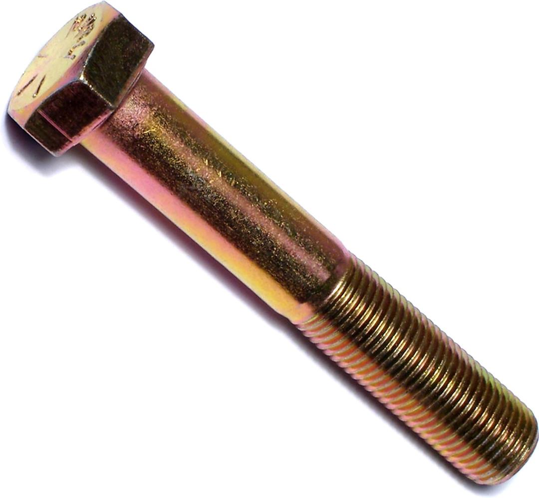 Hard-to-Find Fastener 014973253875 Grade 8 Fine Hex Cap Screws, 1/2-20 x 3, Piece-4, Yellow