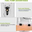 AUTOSAVER88 Fuel Pump with Pressure Sensor Compatible with 1997-2002 Chevy S10/GMC Sonoma/Isuzu Hombre 4.3L