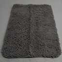 OLANLY Bathroom Rugs 30x20, Extra Soft Absorbent Chenille Bath Rugs, Rubber Backing Quick Dry, Machine Washable Bath Mats for Bathroom Floor, Tub and Shower, Home Decor Accessories, Grey