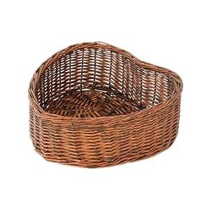 Kate Newborn Photography Props Brown Heart Shaped Rattan Basket Handcrafted Baby Doll Basket Set for Baby Photography Photoshoot