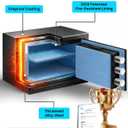 [𝟐𝟎𝟐𝟔 𝟑𝟓-𝐌𝐢𝐧 𝟏𝟕𝟎𝟎°𝐅] Fireproof Safe for Home, Money Safe for Cash, 𝟐𝟐𝐋𝐛𝐬 Fire Proof safes for Home Use, Wall Mounted Safes 𝐆𝐢𝐟𝐭𝐬 𝐟𝐨𝐫 𝐌𝐨𝐭𝐡𝐞𝐫'𝐬 𝐃𝐚𝐲 with Alarm System