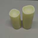 Waterproof Outdoor Battery Operated Flameless Candles with Timer Flickering Plastic Resin Electric LED Pillar Lights for Lantern Patio Garden Wedding Party Decorations, 3x6 Inches, 2 Pack