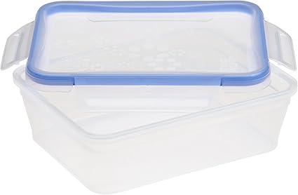 Snapware Total Solution 8.5-Cup Plastic Food Storage Container with Lid, 8.5-Cup Rectangular Meal Prep Container, Non-Toxic, BPA-Free Lid with 4 Locking Tabs, Microwave, Dishwasher, and Freezer Safe