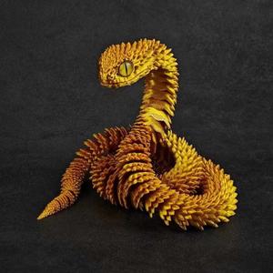 EQTGI 24in 3D Printed Snake Animals Toys Flexible Articulated Snake Creative Funny Fidget Toys for Home Office Decor 2 Pack