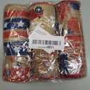 AnyDesign Patriotic Wired Edge Ribbon 36 Yards Retro American Flag Fabric Ribbon 2.5 Inch 4th of July Star Stripe Wrapping Ribbons for 250th Anniversary Independence Day Wreath Bow DIY Crafts, 6 Roll