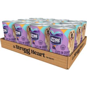A Strong Heart Wet Dog Food, Cuts in Gravy with Beef - 13.2 oz Cans (Pack of 12), Made in The USA with Real Beef Oct/27 A Strong Heart Wet Dog Food, Cuts in Gravy with Beef - 13.2 oz Cans (Pack of 12), Made in The USA with Real Beef Oct/27