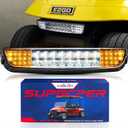 Golf Cart LED Light Bar for EZGO TXT 1996-2013 Gas and Electric Carts, 20.86 Inch EZGO TXT Headlight Bar with 3-pin plug, Hight Brightness 12V Street Legal LED Headlight (without Mounting Bracket)