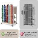 Wrapping Paper Storage & Organizer, Craft Cart with Ribbon & Gift Bag Storage, Wrapping Paper Organizer Holder(2 Wooden Drawers-Oak)