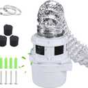VIWINVELA 2026 Exclusive 3-in-1 Indoor Dryer Vent Kit with Silver Dryer Vent Hose - Dryer Lint Catcher Box Water Filter Bucket - Indoor Dryer Lint Trap for Electric Dryer