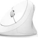 TECKNET Wireless Mouse, 5 Adjustable DPI Levels, 6 Buttons, 4800 DPI Wireless Vertical Mouse, 2.4G Silent Wireless Mouse for Laptop, PC, Chromebook, Mac - Light White