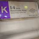 FUIOBYVV King Bed Frame, 14 Inch Heavy Duty Metal Platform Bed Frame King Size Support Up to 3500 lbs, No Box Spring Needed/No Shaking/Steel Slat Support/Noise Free/Easy Assembly