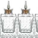 Glass Bitters Bottles with Dasher Top, Set of 4, Vintage Pattern 3oz/90ml (90ml Diamnd 4pcs)