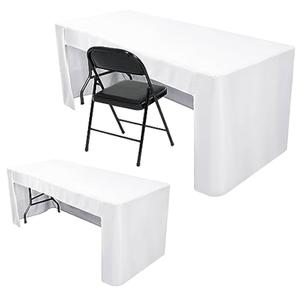 OEKO TEX fitted table cover 75"x40, White