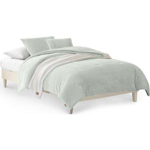 UGG Remina Twin Comforter Set 4 Piece Bed in a Bag with Throw Blanket, Decorative Pillow, Sham, and Reversible Comforter Hypoallergenic Washable Dorm Bedding, Twin XL, Blue-Green Clear Creek