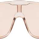 GFUIARA Trendy Oversized Sunglasses for Women Men Fashion Shield Aviator Sun Glasses UV400 Protection Goggles (Champagne)
