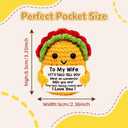 5 x Positive Crochet Taco Birthday Gifts for Women Men Handmade Mini Taco Emotional Inspirational Support Taco Valentines Gifts for Him Her Christmas Stocking Stuffers Pick Me Up Gift for Women