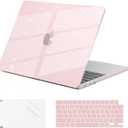 EooCoo Case Compatible with MacBook Air 13 inch M5 2026-2022 Release M4 M3 M2 A3449 A3240 A3113 A2681, Glitter Hard Shell&Keyboard Skin Cover&Screen Protector for Mac Air 13.6 inch, Sparkly Baby Pink