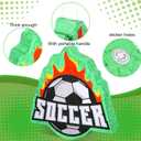 Hollowfly 162 Pcs Soccer Piata Soccer Party Favors with Blindfold Confetti Bat Mini Stress Balls Keychains Wristbands Whistles Eraser Slap Bracelet Stickers Sports Piata Birthday Party Decorations