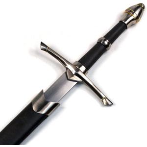 Ace Martial Arts Supply Medieval Knight Arming Sword with Scabbard (Chivalry Golden Ring)