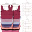 ZEDODIER Tank Top Hanger, 4 Pack Space Saving Bra Hangers, Non-Slip Hanging Sport Bras Holder, Closet Organizers and Storage for Camisoles Tank Tops Bras Ties Swimsuits Strappy Dress, Rose Gold