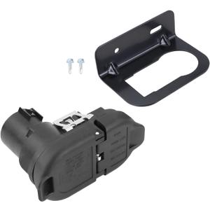 Kefly Trailer Plug Connector (7 Pin & 4 Pin), 7 Way Blade & 4 Way Flat Towing Socket Fit for Pickup RV Turck SUV Camper Hitch Wiring Harness